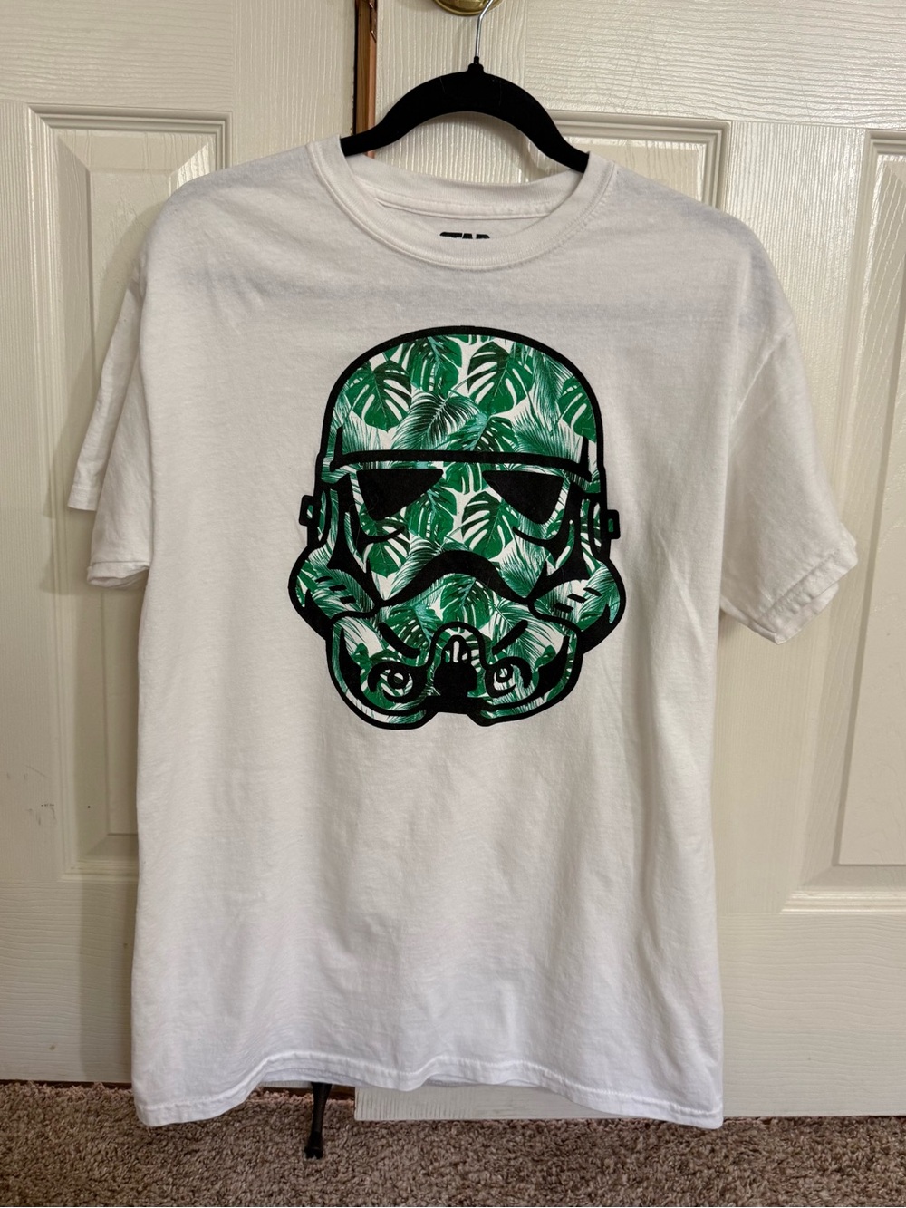 Star Wars White Logo Tag Tee with Black Print